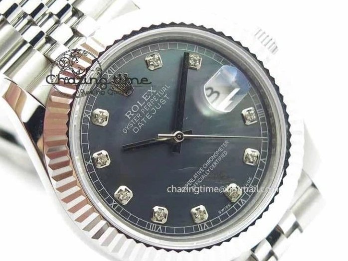 0129 Trendy DateJust II 41mm BP Maker Best Edition Black MOP Diamonds Dial On New Version Jubilee Bracelet A 3622